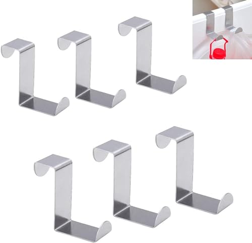 ZHIHUITL Perchero Puerta,6 Piezas Gancho en la puerta Colgador,Ganchos Puerta Percha,Ganchos Sobre la Puerta Reversible,Para Dormitorio, Baño, Cocina, Armario