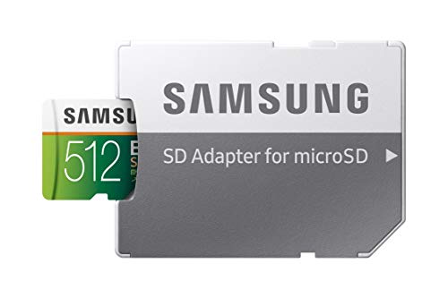 Samsung EVO Select 512 GB microSD 100 MB/s, velocidad Full HD & 4K UHD tarjeta de memoria incluye adaptador SD para…