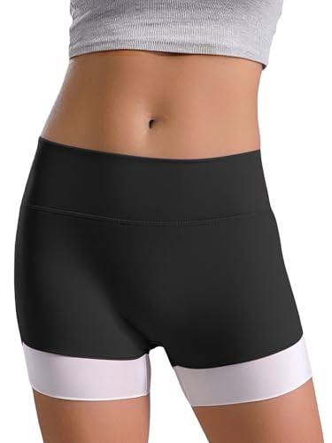 FEESHOW Kids Girls Cycling Shorts Stretchy High Waist Workout Yoga Shorts Gym Fitness Sport Short Leggings