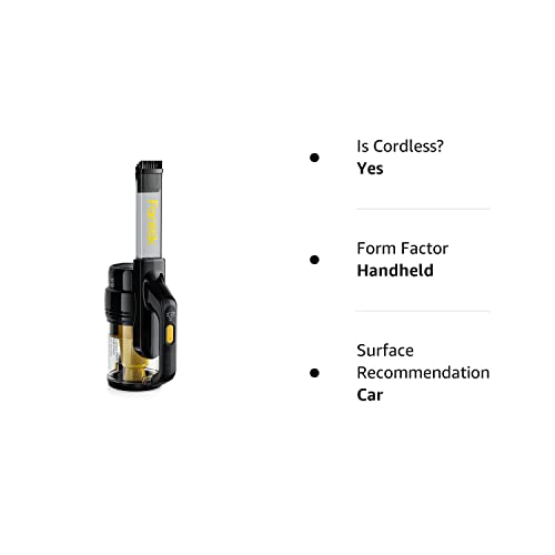 Fanttik V9 Mate Cordless Car Vacuum, Various Attachments, 2.24Lbs Lightweight, 2-Hour Fast Charge, Led-Display&Light, 40Aw/13Kpa, Up To 30 Mins Runtime, Portable Vacuum For Suv/Mpv Car Cleaning, Black #TOP7