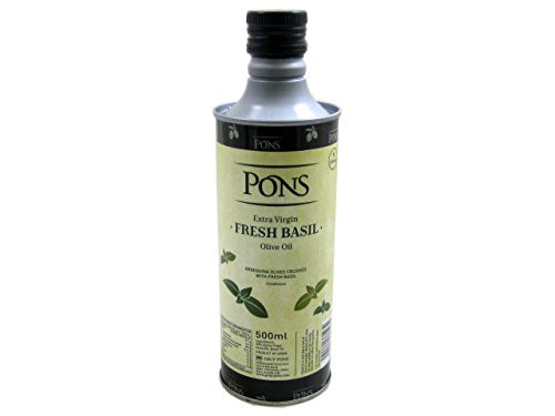 Aceite de Oliva Virgen Extra Arbequina Culinario con Albahaca Fresca por Pons