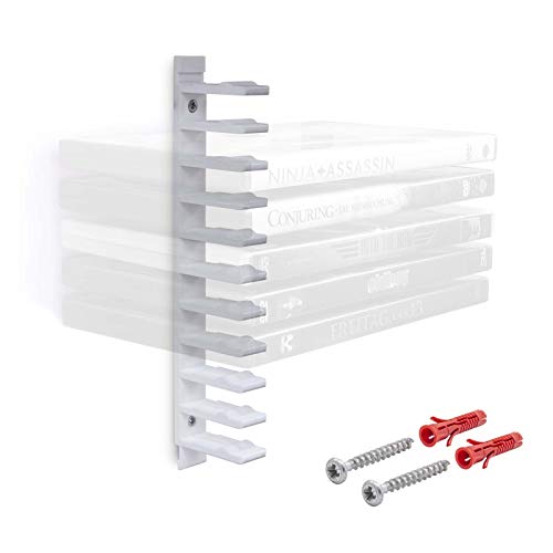 Support mural flottant modulaire pour DVD, films et vidéos Blanc