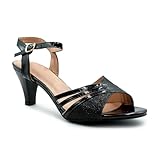 Fashion Thirsty Womens Ladies Low Heel Bridal Wedding Shoes Prom Evening Party Occasion Heeled Open Toe Strappy Bridesmaid Dress Sandals Size