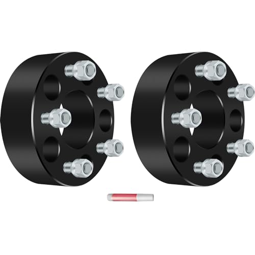 GDSMOTU Wheel Spacers 5x4.75 for Chevrolet for S10/Corvette/Camaro for GMC for S15/Sonoma for Cadillac for Eldorado/XLR 2 inch Wheel Adapters & Spacers with 12x1.5 Studs 70.5mm Bore 2Pcs Black