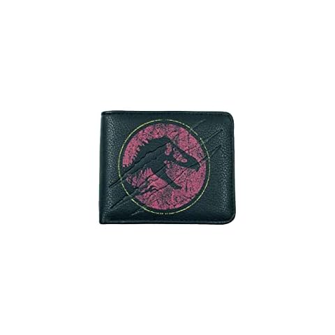 BB Designs Jurassic World High Aggression Debossed PU Wallet, Black Cover