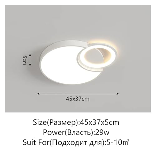 Lustre moderne à LED plafond rond 45cm dimmable pour cuisine et bureau