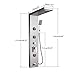 Rain Waterfall Shower Panel Tower Massage Body Jet System Faucet Stainless steel-Brushed Nickel