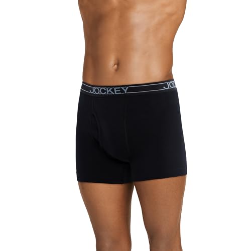 Jockey Men's Underwear Lightweight Cotton Blend 5" Boxer Brief - 4 Pack2