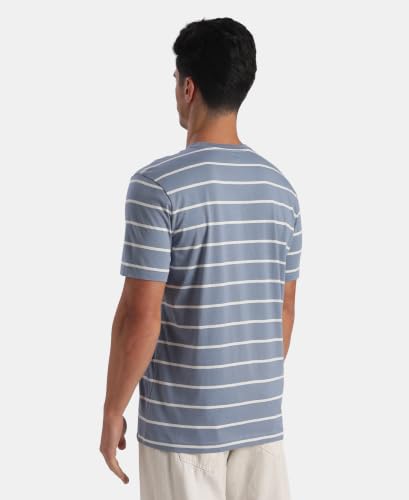 Image of Jockey 2715 Men Super Combed Cotton Rich Striped Round Neck Half Sleeve T-Shirt