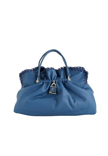 Cabas Octavia SS26 Ermanno Firenze pétrole : sac de créateur élégant