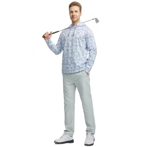 Image of M MAELREG Hoodies for Men Golf Fleece Hooded Sweatshirts Dry Fit Athletic Lightweight Casual Midlayer Mens Hoodies Pullover