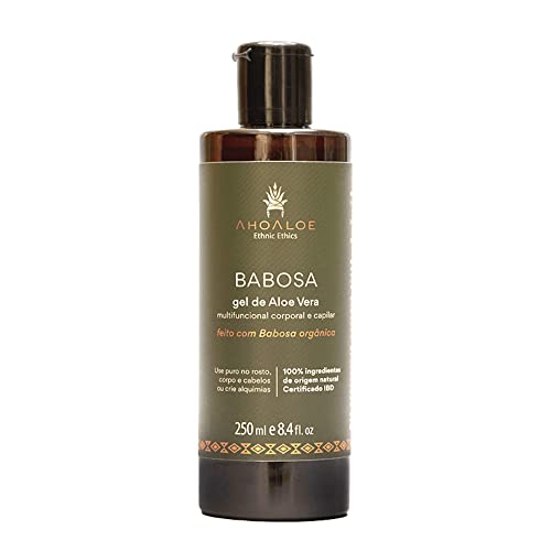 Babosa Puro Gel de Aloe Vera AhoAloe 250ml - Gel Multifuncional Corporal e Capilar - Textura Leve e Refrescante -...