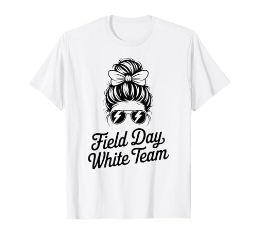 Vintage Field Day White Team Competition Spirit Week Girls T-Shirt
