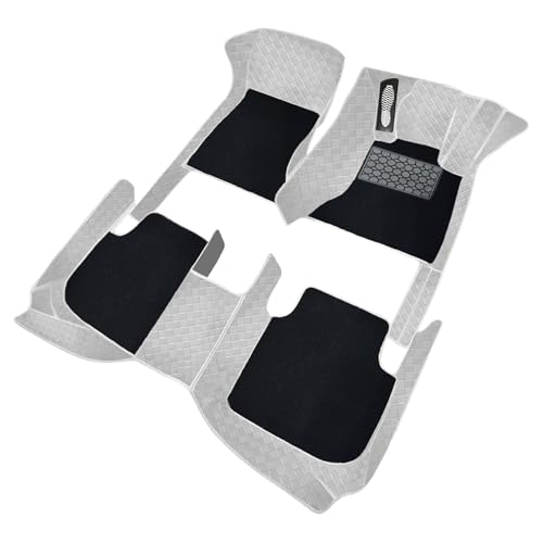 Image of Accessories 9D Luxurious Car Floor Mats Only Compatible with KIA Seltos (Manual) 2026 |100% Waterproof & Washable | Luxury 9D Car Foot Mats - Ice Grey