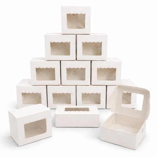 Image of white 1 Brownie Packaging Box | 3x3x2 Inches | single brownies | donut, Macaron, Cookies-box, Candle & Small Gifts | Ideal for Home Bakers | Pack of 25