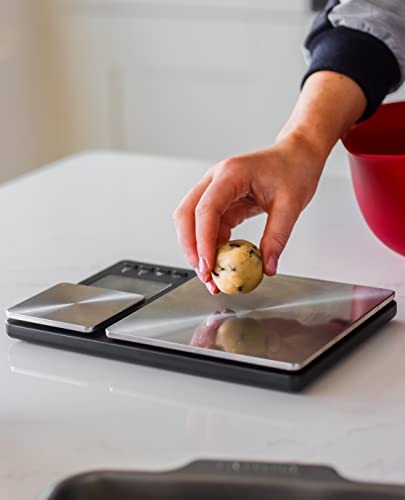 KitchenAid digitale Lebensmittel-Waage mit zwei Plattformen, wiegt zwischen 5000g und 500g Schwarz Einheitsgröße – Ansicht 6