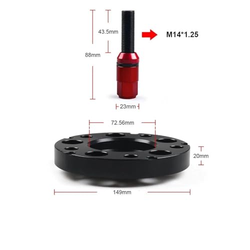 Espaciadores de ruedas BMW F30 F10 de 20mm con PCD 5x120 para ensanchamiento de vías 5