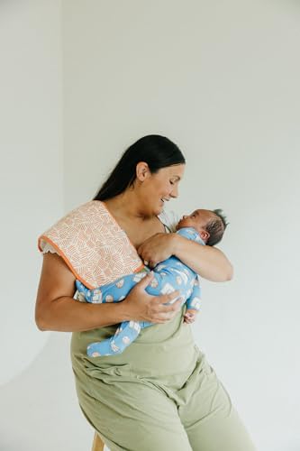 Image of Copper Pearl Premium Baby Burp Cloths - 3-Pack Large Cotton Burp Cloths, Extra Soft Spit Up Rags with 3 Absorbent Layers, Perfect for Baby Boy and Baby Girl Gifts (21 inch x 10 inch Size, Dunk Set)