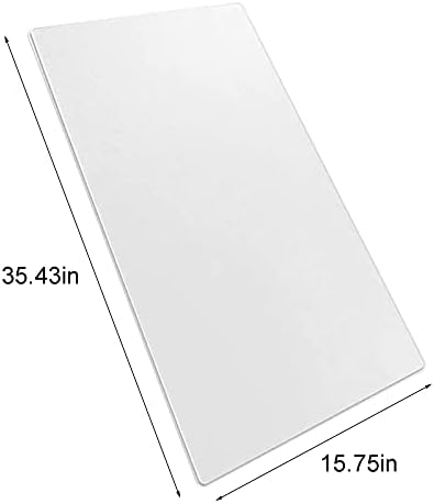Nlmayt Clear Desk Pad, 90 * 40cm Transparent Desk Cover Protector with Round Edge, Heat Resistant and Waterproof PVC Desk Protector Mat for Office and Home, Writing Desk