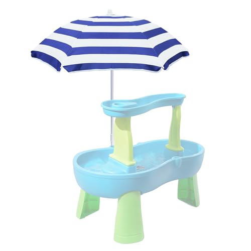 Exokugo Beach Umbrella for Kids Water Table & Picnic Table Shade Heavy-Duty Childrens Portable Outdoor Umbrella 47 Inch UV Protection for Sand Play Camping Garden and Beach