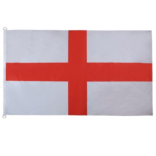 AZ FLAG - Drapeau Angleterre Spécial Extérieur - 150x90 cm - Drapeau Anglais En Maille Bloquée Avec Anneaux Plastiques Intégrés - 170g