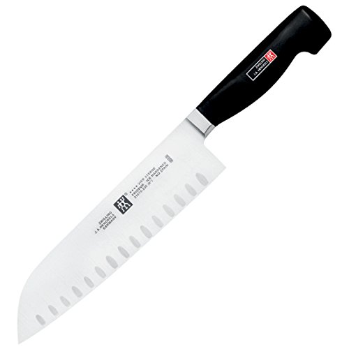 Image of ZWILLING Four Star 7-inch Hollow Edge Santoku Knife