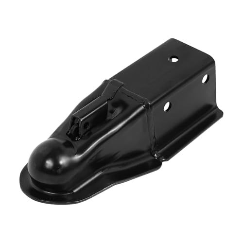 Heavy Duty Straight Trailer Coupler - 2-5/16 Inch Hitch Ball Compatible - 3 Inch Channel Width - 14 000 lbs Gross Weight Capacity - Black E-Coated Steel for Equipment and Cargo Trailers