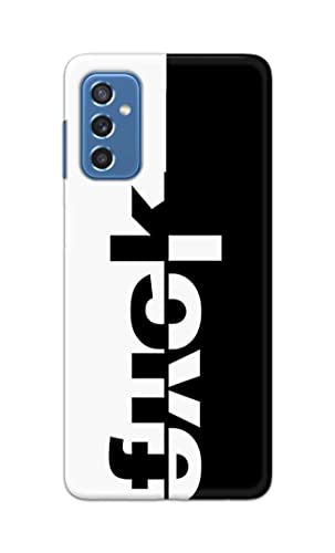 Image of PRINTFIDAA One Words Fukc Love Creative Art Innovative Wonderfull Printed Designer Hard Case for Samsung Galaxy M52 5G Back Cover -(e) RPM1003