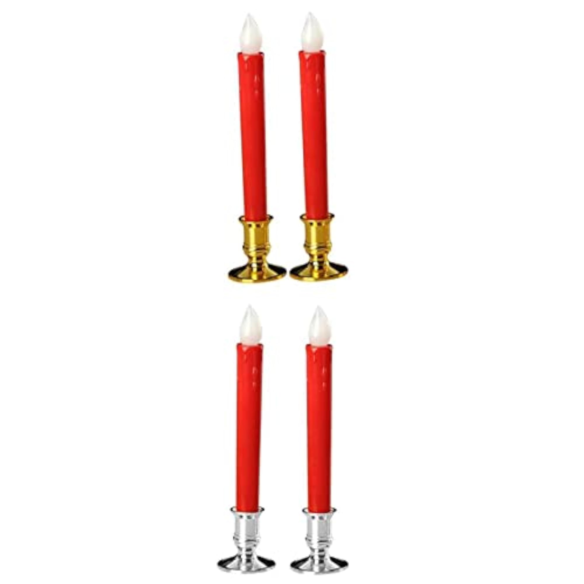 Flameless Flickering LED Pillars Candle Tea Light with Base