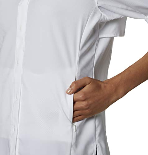 Columbia Women’s PFG Tamiami II Long Sleeve Shirt , White, Medium