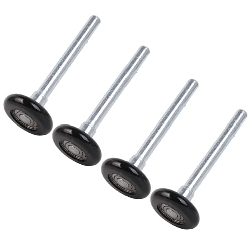 Yibuy 4 x schwarze versiegelte Kugellager-Nylon-Garagentorrollen mit 115 mm...