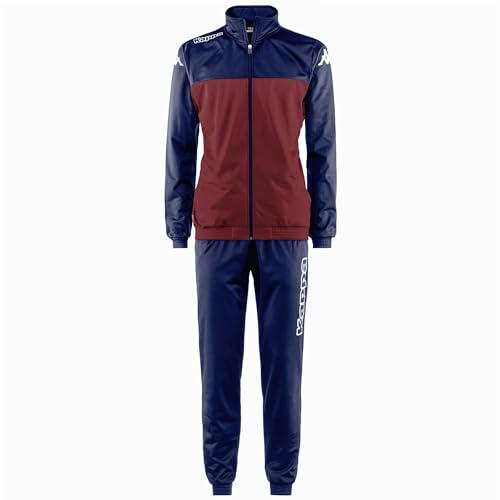 Kappa Herren Alfon Trainingsanzug , Granata, Rot/Marineblau , L
