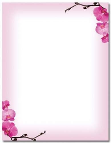 Masterpiece StudiosPink Orchids Letterhead Stationery - 100 Sheets