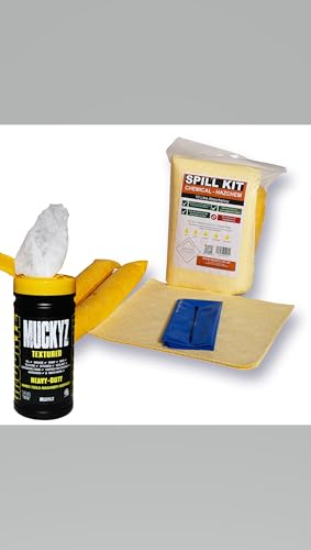 Kit déversement chimique de 10L pour stopper les fuites d'acide de batterie en atelier
