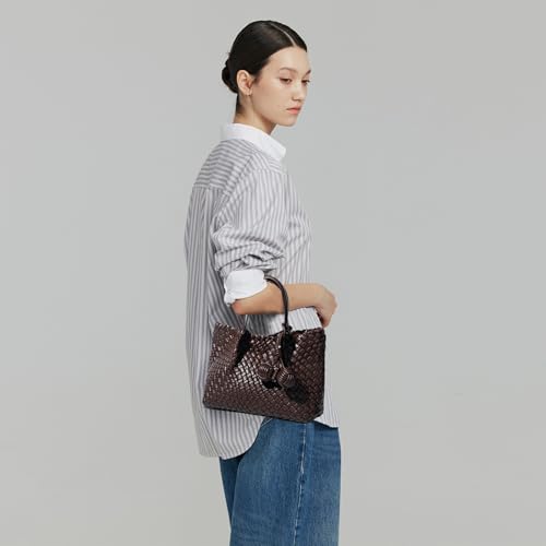 Image of Woven Tote Bag for Women, Hobo Bag for Work, Large Beach Travel Handbags and Purses, Retro Shoulder Bag, Shopping Bag