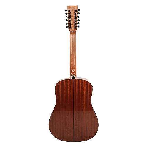 Image of Kadence SH03-12EQ Slowhand 41 inch 12-String Electro Acoustic Guitar | Dreadnought Demi Cutaway | Touring Ready | Mahogany Wood | Built-in Pickup + 2 Band EQ | Includes Bag & Learning Course | Brown