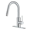 Kraus oletto single handle pull down kitchen faucet with quickdock top mount installation assembly in chrome kpf 2620ch  urban country home decor