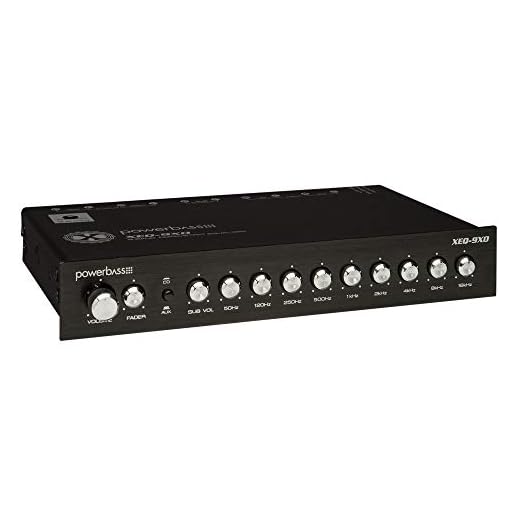 PowerBass XEQ-9XO - 1/2 Din 9 Band PreAmplifier/Equalizer