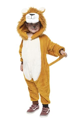 Rubies Disfraz León para niños y niñas, Jumpsuit con capucha, Oficial Rubies para Carnaval, Halloween, Cumpleaños y Fiestas