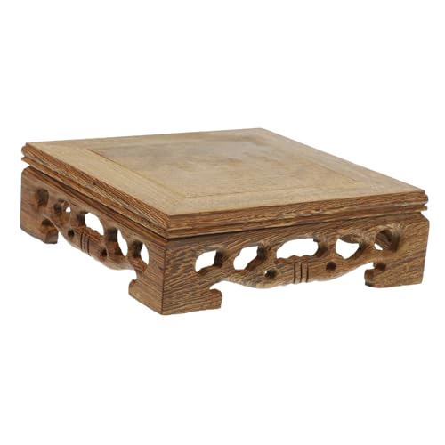 YARNOW Base De Plantas Falsas Soportes Planta De Interior Plantas Artificiales Para Interior En Conserva Estante Maceteros De Interior Con Drenaje Etiquetas Viviendo Luces Madera