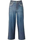 Wacoal(ワコール) カルソン ストレッチパンツ ワイド 【まるでデニム】 裏起毛素材 保温性 ストレッチ素材 おなかもウエストもラク 股上深め ズボン KSN502BU M
