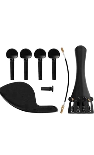 Image of Violin Fitting Kit with Tailpiece, Chinrest, Tailgut, 4 Pegs and Bridge