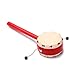 BESPORTBLE 2pcs Sheepskin Rattle Drum with Red Wooden Handle Early Educational Musical Instruments for Drum for Developing Coordination and Listening Skills