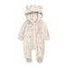 Children Boy Girl Long Sleeve Bib Pants Shapewear Body Suits Hoods Coat Unitard for Kid Thermal Thick Fuzzy with Hood Lower Belly Fat Basic Fall Winter 2026 6 Months