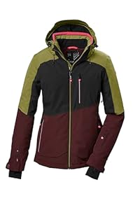 killtec Damen Skijacke/Funktionsjacke mit abzippbarer Kapuze, Schneefang und Unterarmventilation KSW 37 WMN SKI JCKT, kiwi, 40, 41971-000