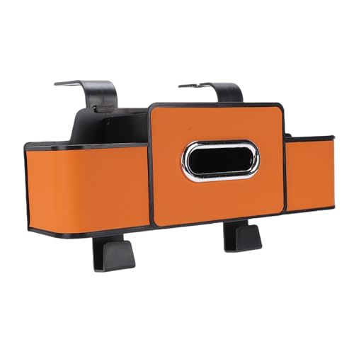 Keenso Organizador para Asiento Trasero de Coche, Caja de Almacenamiento de Reposacabezas de Plástico con Portavasos para Accesorios de Viaje para Niños (ORANGE) Keenso Organizador para Asiento Trasero de Coche, Caja de Almacenamiento de Reposacabezas de Plástico con Portavasos para Accesorios de Viaje para Niños (ORANGE)