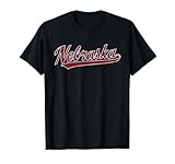 Nebraska NE Vintage Sports Design Retro Script T-Shirt