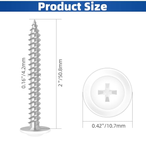 #8 x 2 Tornillos para madera cabeza Truss modificada, 100 unidades miniatura 5