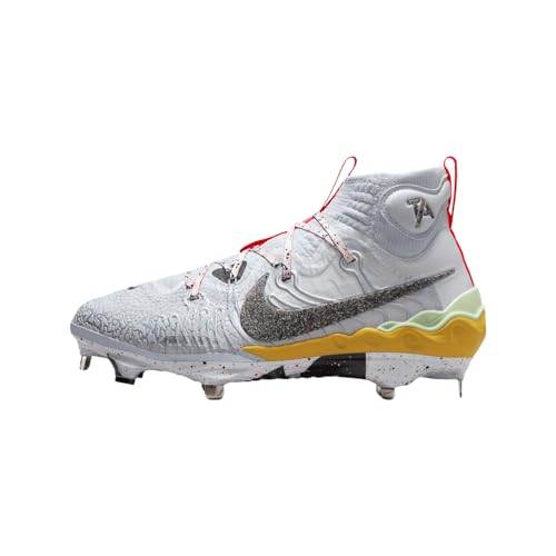 Nike Alpha Huarache NXT PE Men's Baseball Cleats (HF5576-001, : Football Grey/University Gold/Vapor Green/B) Size 13.5