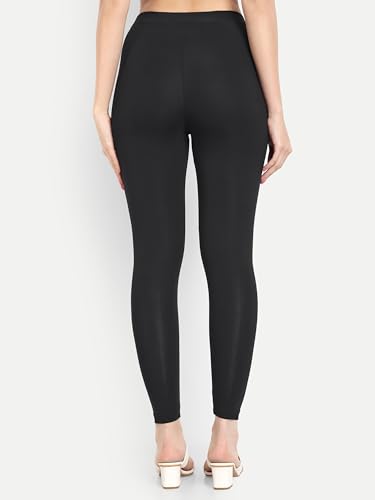 Image of Twinstar T2 Ankle Length Stretchable Cotton Blend Leggings for Women | 180 GSM | Mid-Waist Design | Pack of 1